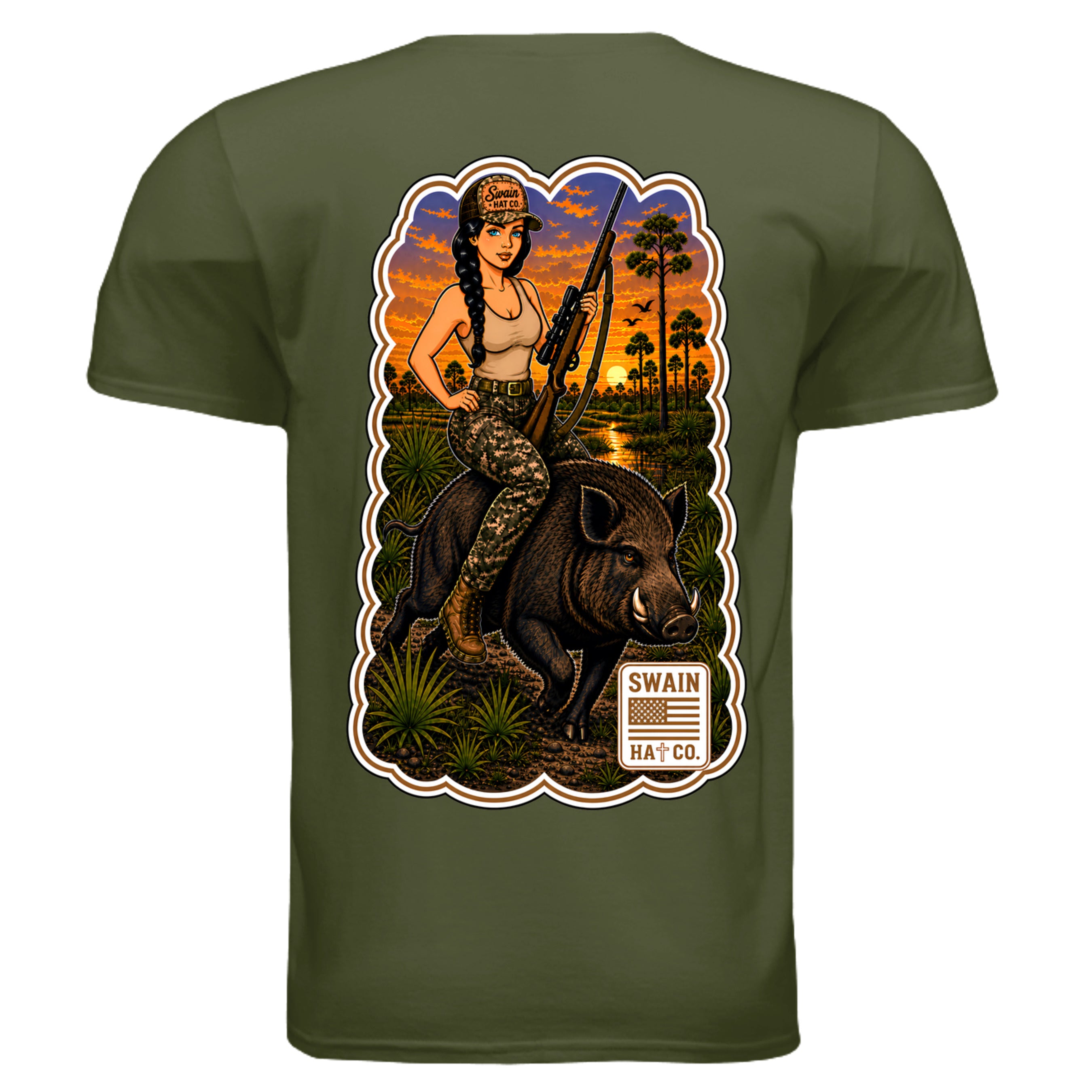 MILITARY GREEN - G640 - BACK