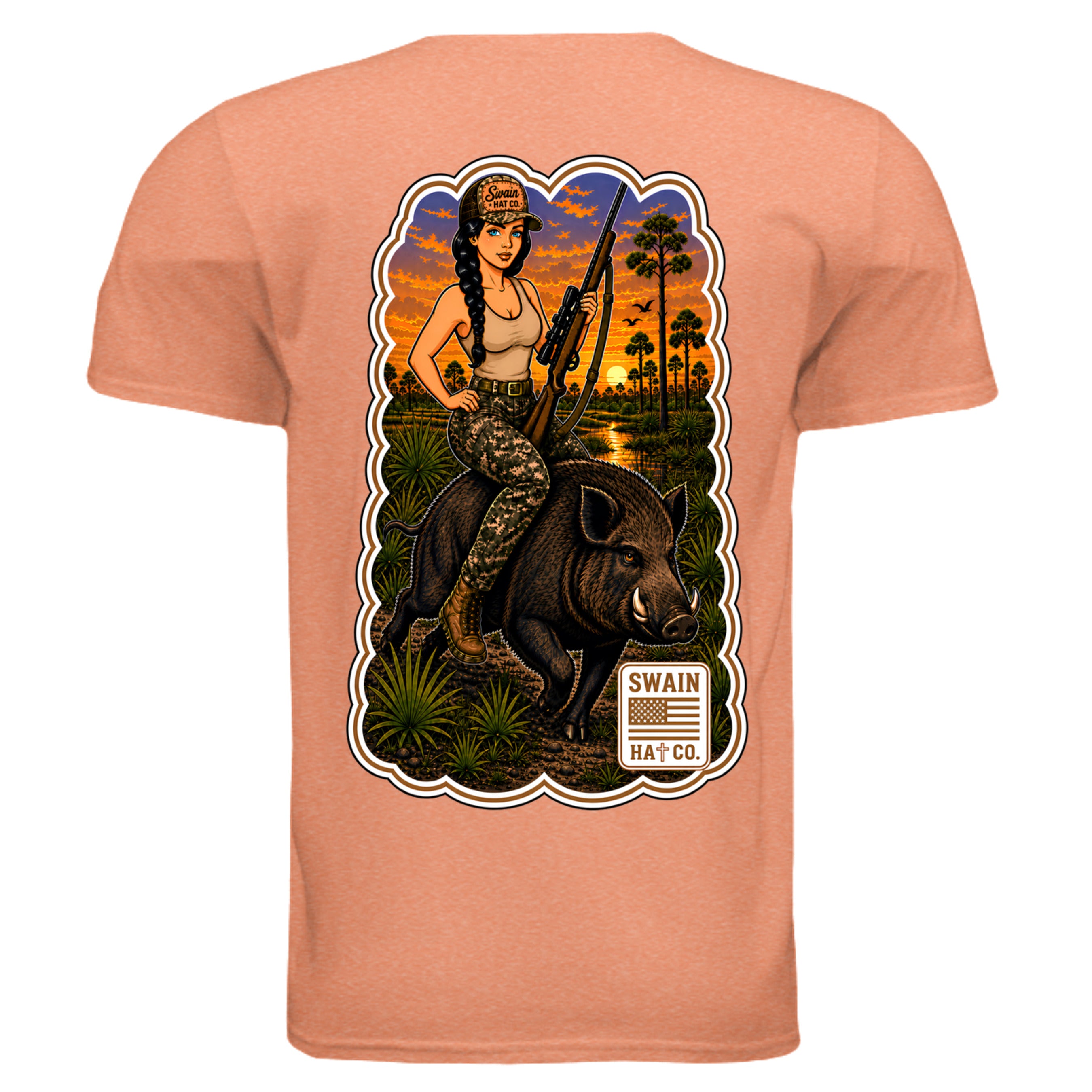 HEATHER ORANGE - G640 - BACK