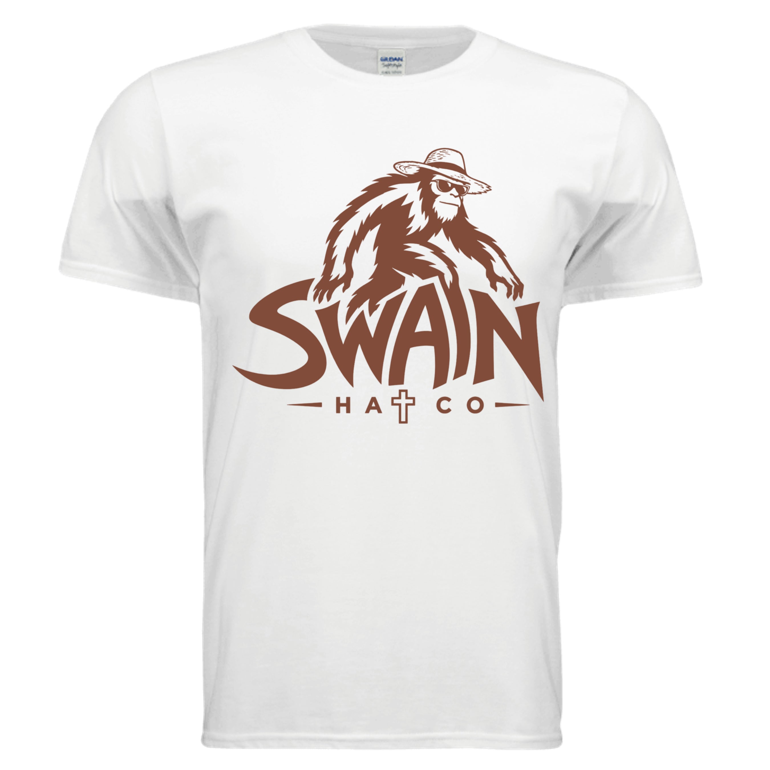 SkunkapeLogo1 Florida Skunkape graphic T-shirt in white, front view