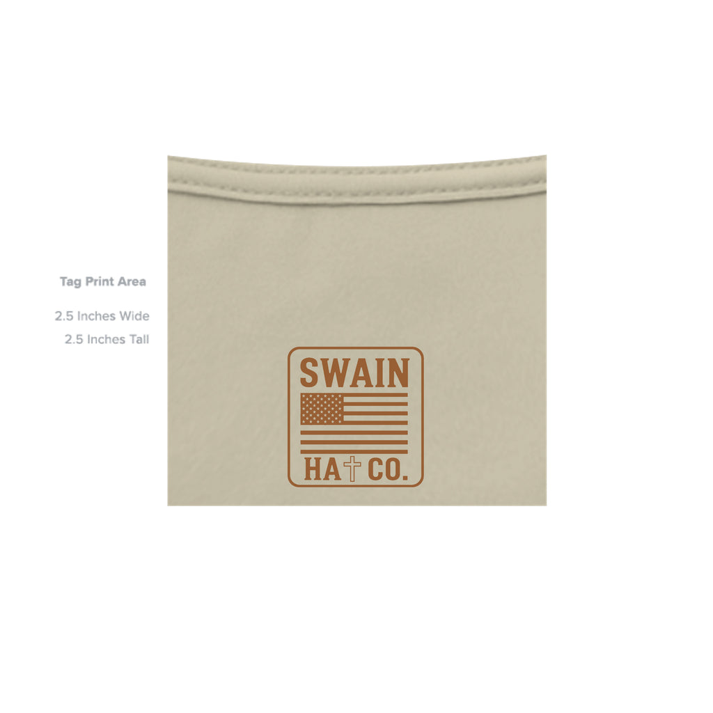 SkunkapeLogo1 heather oatmeal T-shirt inside label detail