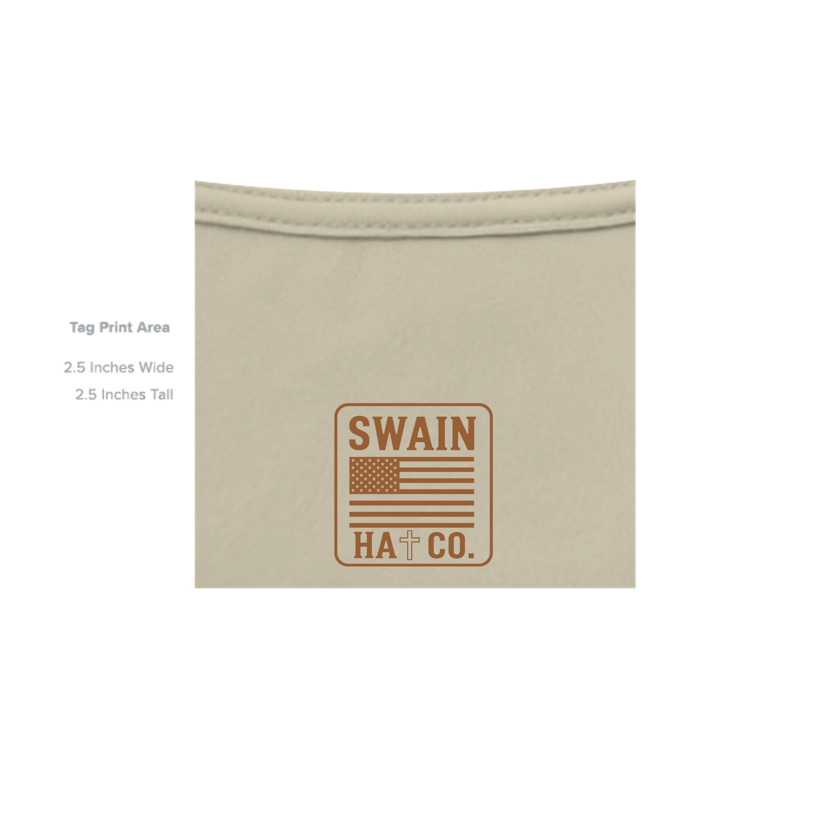 SkunkapeLogo1 heather oatmeal T-shirt inside label detail