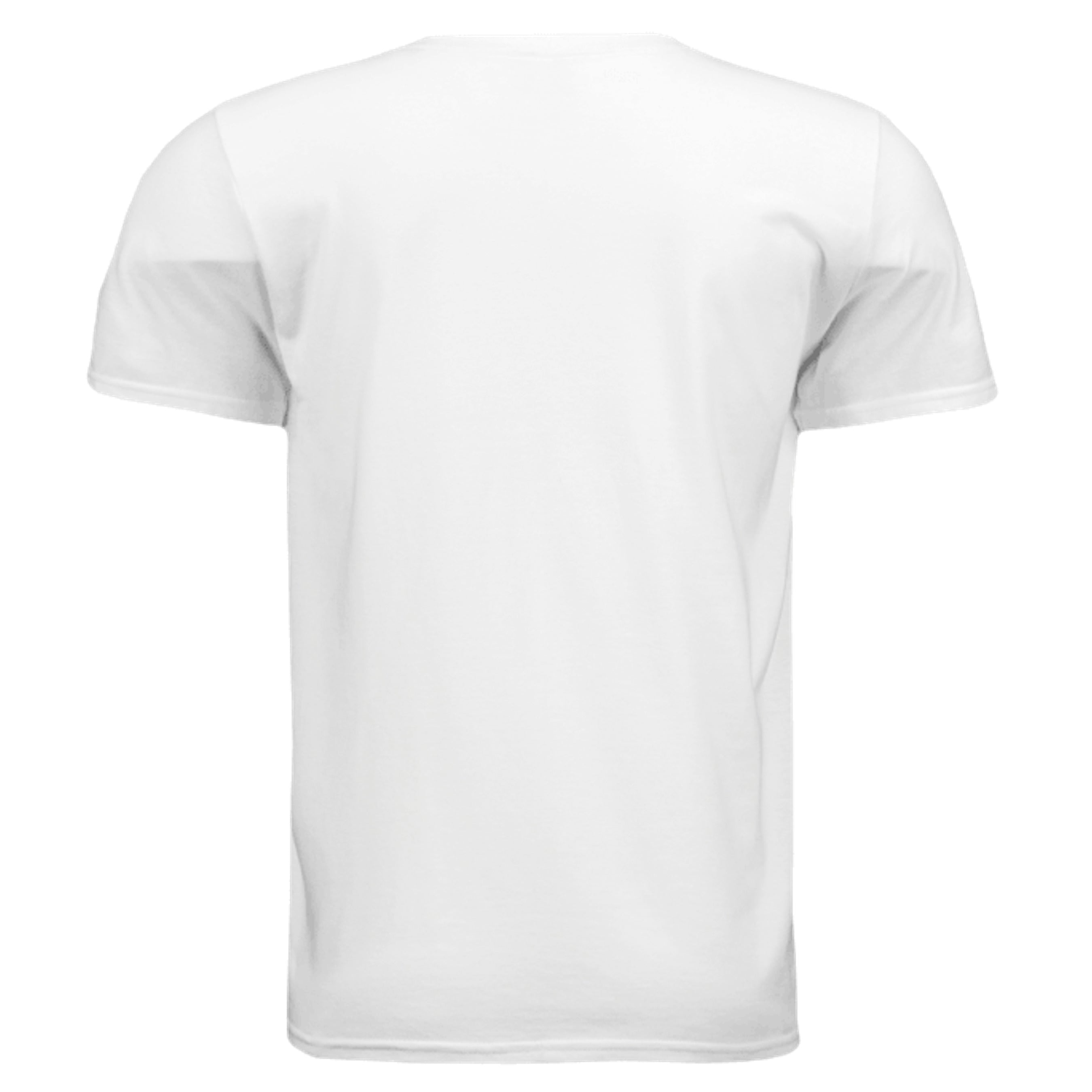 SwainfishLogo1 fishing graphic T-shirt in white, back view