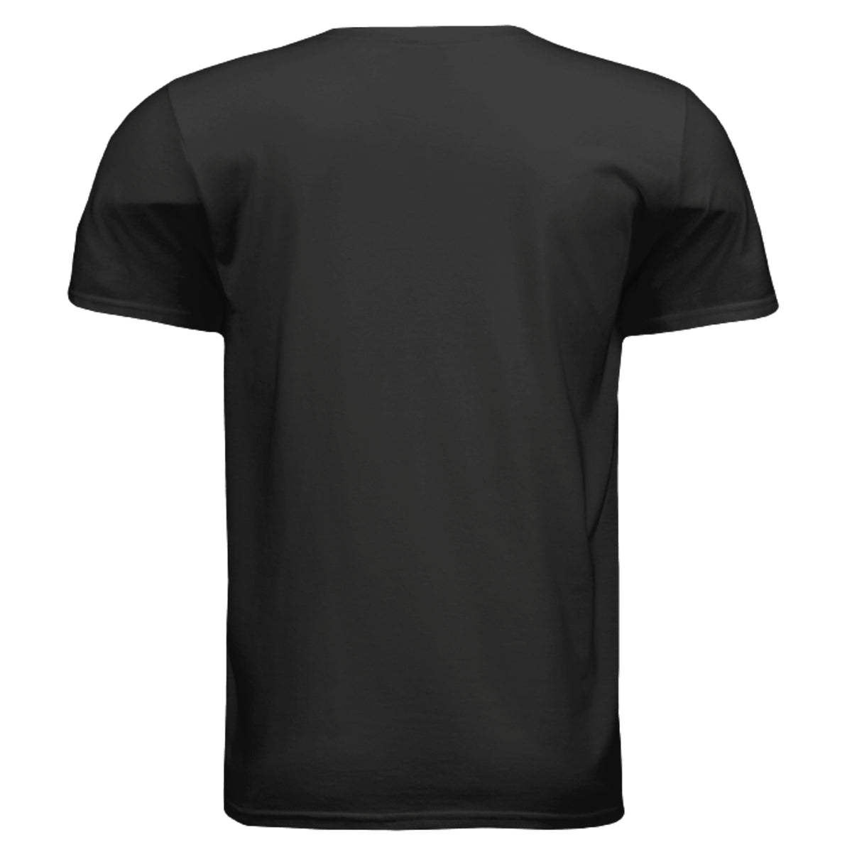 SwainfishLogo1 fishing graphic T-shirt in black, back view