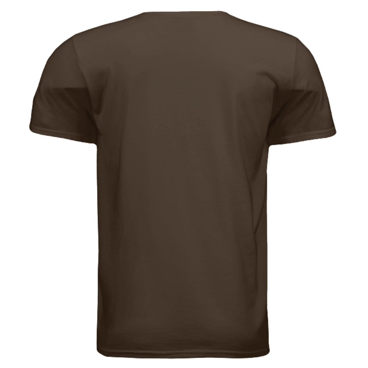 SwainfishLogo1 fishing graphic T-shirt in dark chocolate, back view