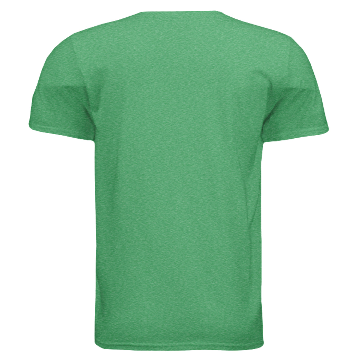 SwainfishLogo2 fishing graphic T-shirt in heather Irish green, back view