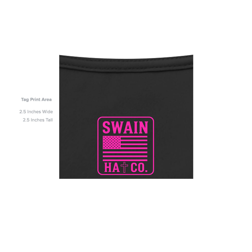SwainfishLogo2 black T-shirt inside label detail