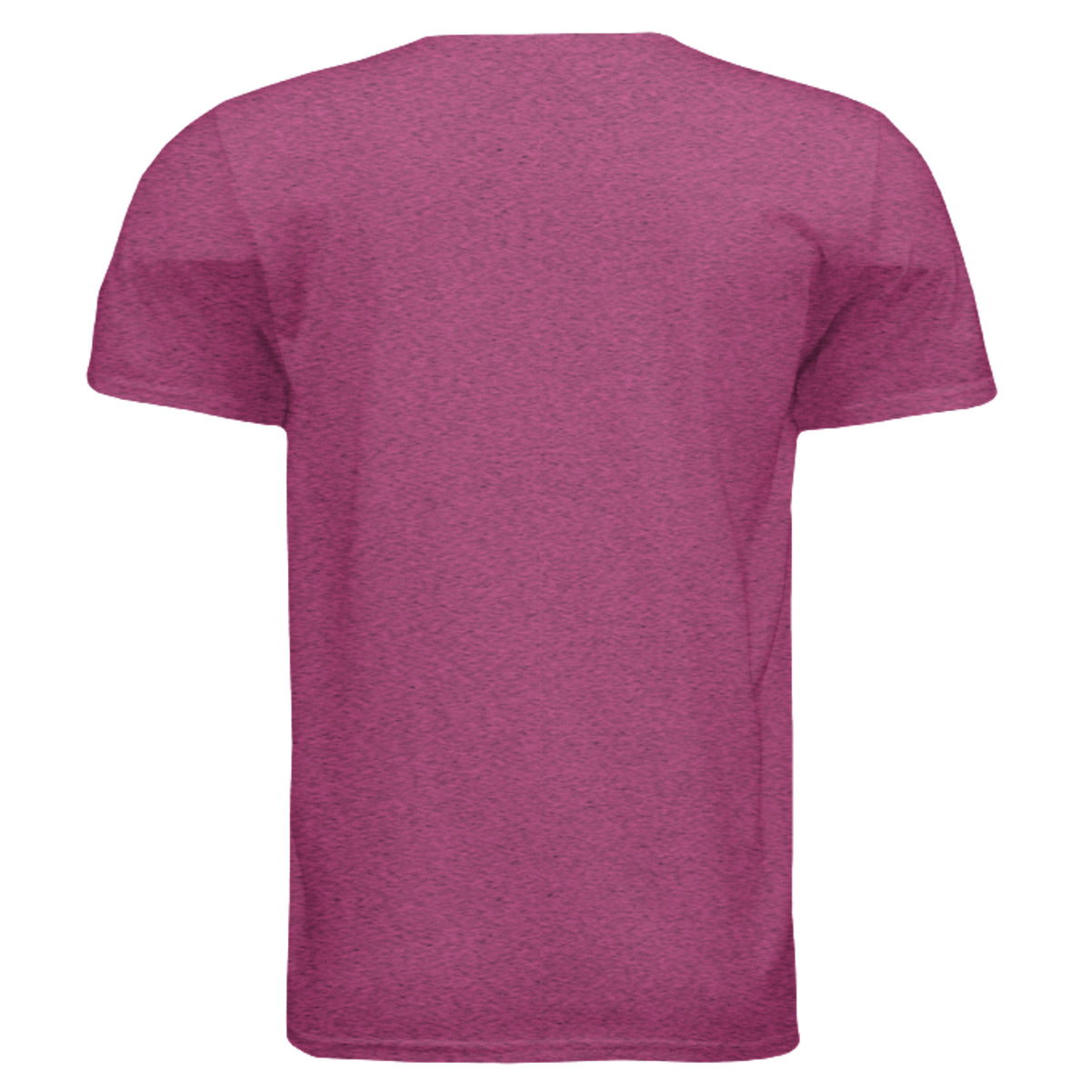 SwainfishLogo3 fishing graphic T-shirt in antique heliconia, back view