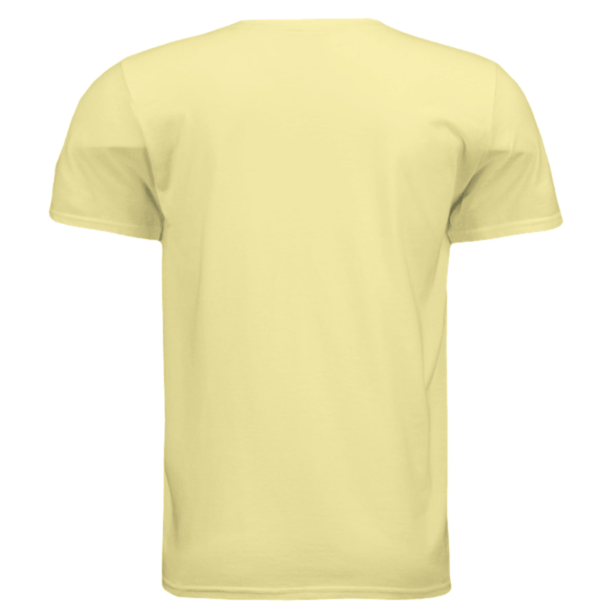 SwainfishLogo3 fishing graphic T-shirt in cornsilk, back view